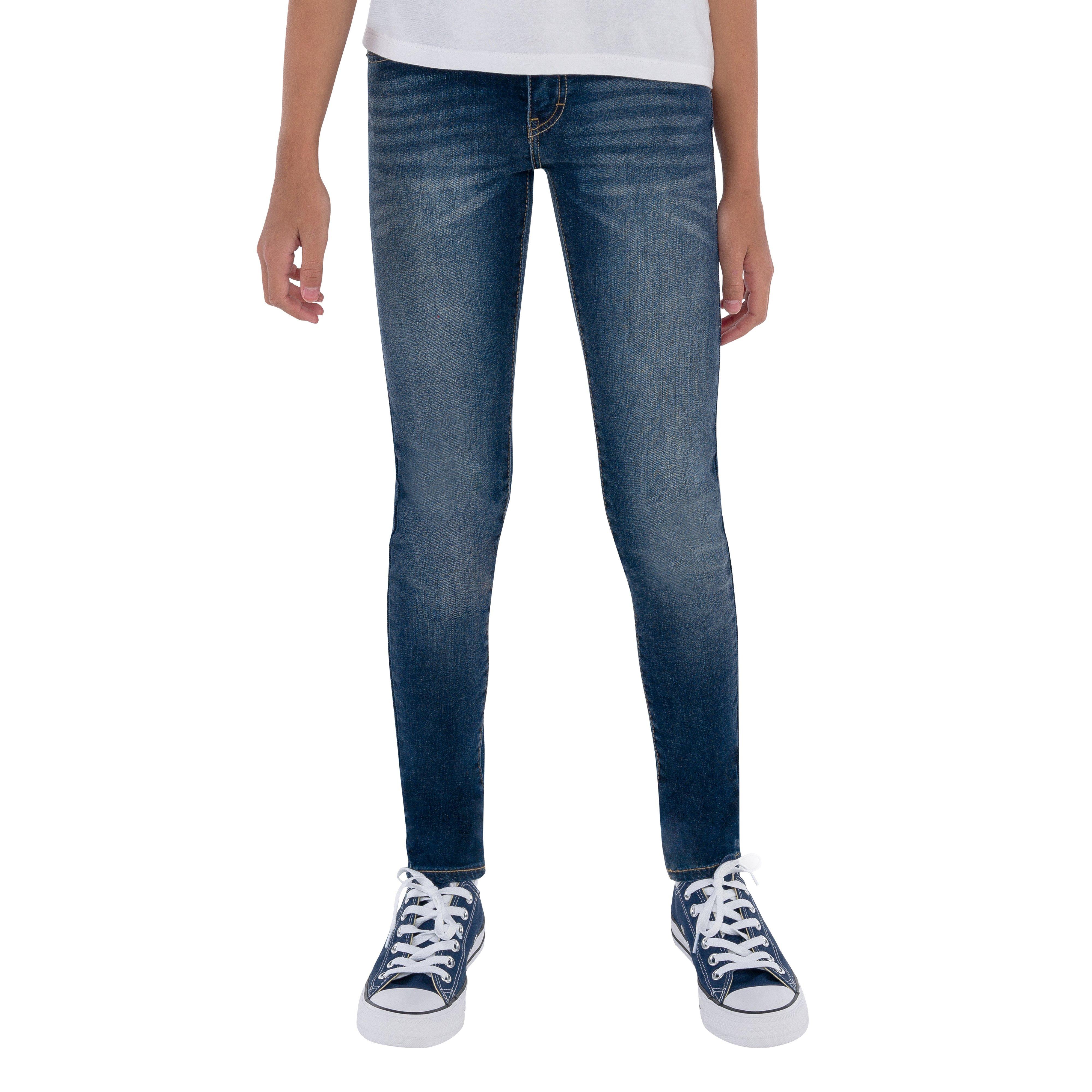 Levi's Big Girls' 710 Super Skinny Fit Slim Blue Wash Denim Jeans - BLUE